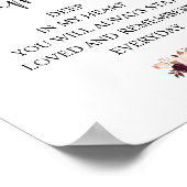 結婚式　愛する記憶の追悼テーブルサイン ポスター (角)