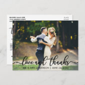 結婚式 感謝と愛の写真 ポストカード (正面/裏面)