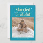 結婚式＆感謝のウェディングフォトアクア サンキューカード (正面)