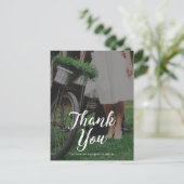 結婚式 感謝の写真 タイポグラフィ付き ポストカード (スタンド正面)