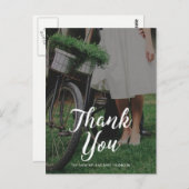 結婚式 感謝の写真 タイポグラフィ付き ポストカード (正面/裏面)