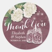 結婚式 感謝の気持ちを伝えるギフト マージャーランタン ハイドランジア ライト ラウンドシール (正面)