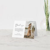 結婚式 感謝の気持ちを込めた ミニマルでシンプルな写真 サンキューカード (正面)