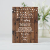 結婚式 感謝カード 婚約 木 ライト (スタンド正面)