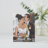 結婚式 感謝 花嫁 花婿 フォト ポストカード 短 (スタンド正面)