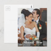 結婚式 感謝 花嫁 花婿 フォト ポストカード 短 (正面/裏面)