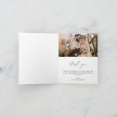 結婚式　手書きの感謝の言葉　写真2枚 サンキューカード (内部)