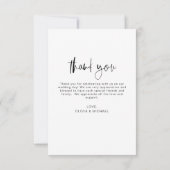 結婚式 手書き 感謝 フォト ミニマル (裏面)
