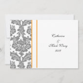 結婚式 承諾カード, 黒のダマスク 招待状 (裏面)