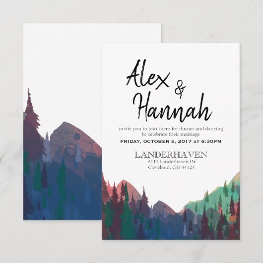 結婚式・披露宴のみのご案内 招待状 (正面/裏面)