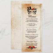 結婚式 披露宴 ラスティック スカル ローズ メニュー (正面/裏面)