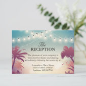 結婚式 披露宴 夏 イルミネーション パームツリー エンクロージャーカード (スタンド正面)