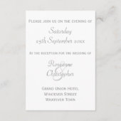 結婚式 披露宴 封入カード シルバー トンボ エンクロージャーカード (裏面)