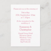 結婚式 披露宴 封入カード ピンク ハート エンクロージャーカード (裏面)