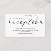 結婚式 披露宴 時間と会場, モダン ミニマル エンクロージャーカード (正面)