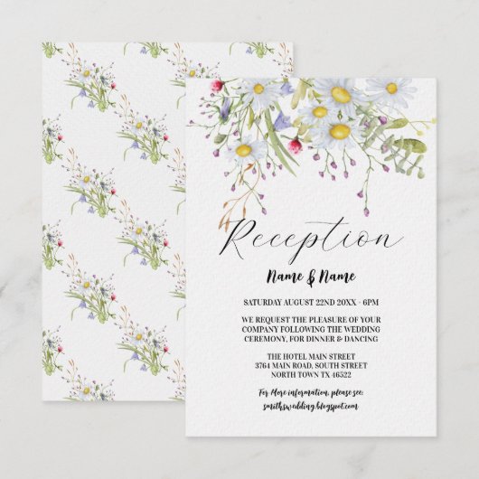 結婚式 披露宴 花 春の野の花 エンクロージャーカード (正面/裏面)