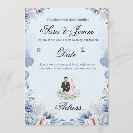 結婚式 招待状 (正面)