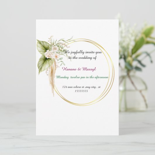 結婚式 招待状 (スタンド正面)