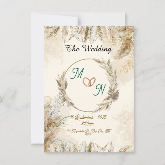 結婚式 招待状 (正面)