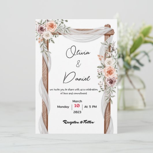 結婚式 招待状 (スタンド正面)