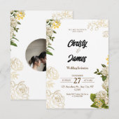 結婚式 招待状 (正面/裏面)