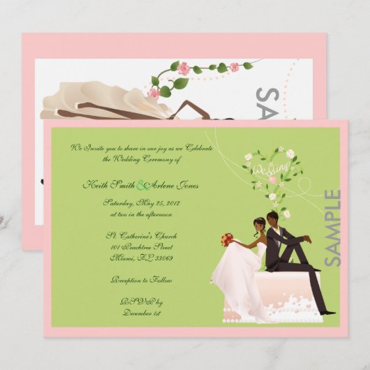 結婚式 招待状 サンプル (正面/裏面)