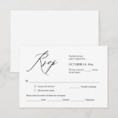 結婚式 招待状 RSVP 返信 はがき (正面/裏面)
