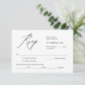 結婚式 招待状 RSVP 返信 はがき (スタンド正面)