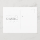 結婚式 新しい日付 他は同じ テラコッタ 案内ポストカード (裏面)