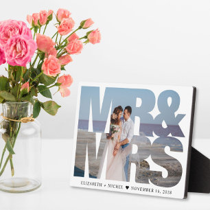 結婚式 新婚 Mr Mrs フォト フォトプラーク