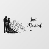 結婚式 新婦 新郎 結婚おめでとう 車 SUV ウィンドウサイン (シート)