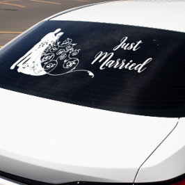 結婚式 新婦 新郎 結婚しました 車 SUV ウィンドウサイン