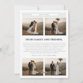 結婚式 新聞風 モダン 新婚夫婦 クリスマス ウェディング フォト (裏面)