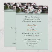 結婚式、新郎の両親からの招待状 梅の花 招待状 (正面/裏面)