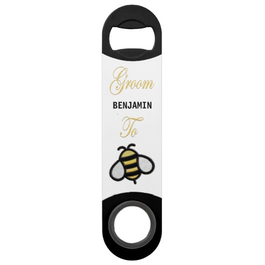 結婚式 新郎 乾杯パーティー オーダーメイド スピード栓抜き (正面)