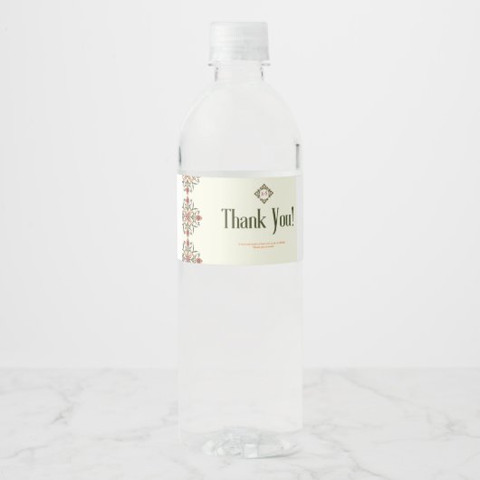 結婚式 水ボトル ラベル (正面)