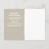 結婚式 現代 ミニマル 変更のお知らせ 案内ポストカード (裏面)