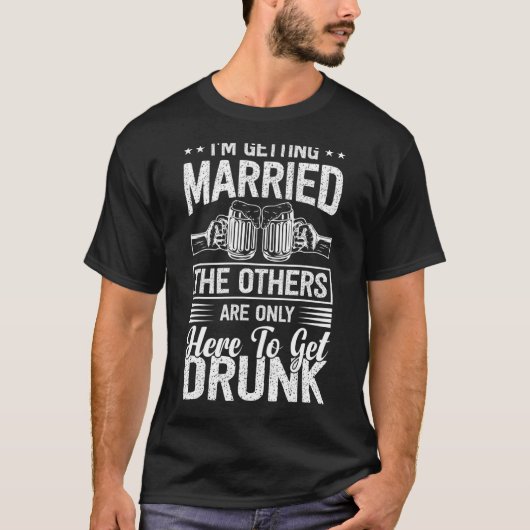 結婚式 男性用 バチェラーパーティー グルーム 新郎 変装 Tシャツ (正面)