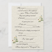 結婚式、白いバラ、結婚アドバイス 招待状 (正面)