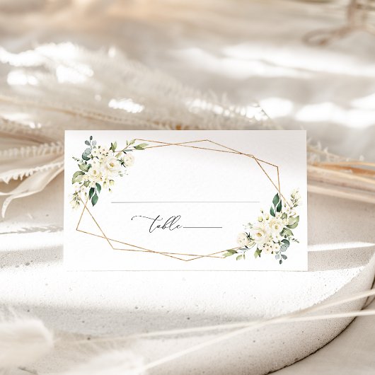 結婚式, 白い花, グリーン プレイスカード