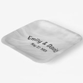 結婚式 白大理石 アブストラクト ペーパープレート (傾斜あり)