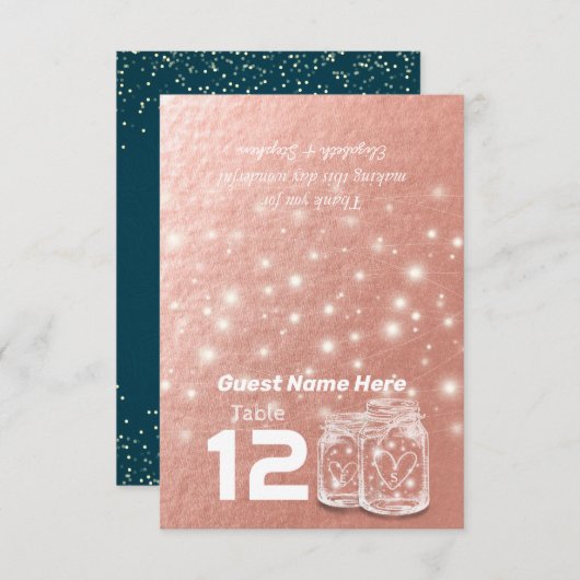 結婚式 着席案内 席札 折り畳み式 招待状 (正面/裏面)