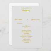 結婚式 簡単な招待状 セーブザデート (正面/裏面)