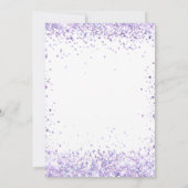 結婚式 紫の脚本 白 エレガント 招待状 (裏面)