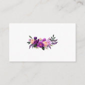 結婚式 紫の花 フォト ウェブサイト 挿入カード エンクロージャーカード (裏面)