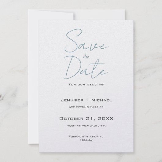 結婚式 結婚 ミニマル カリグラフィー スクリプト セーブザデート (正面)