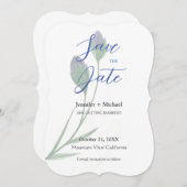 結婚式 結婚 ミニマル カリグラフィー フローラル (正面/裏面)