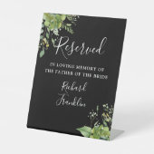 結婚式 緑 黒 白 記憶 予約済み 台座サイン (正面)