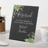 結婚式 緑 黒 白 記憶 予約済み 台座サイン (インサイチュ)