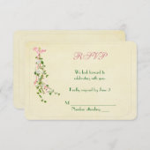 結婚式 花の小枝 RSVP 招待状 (正面/裏面)